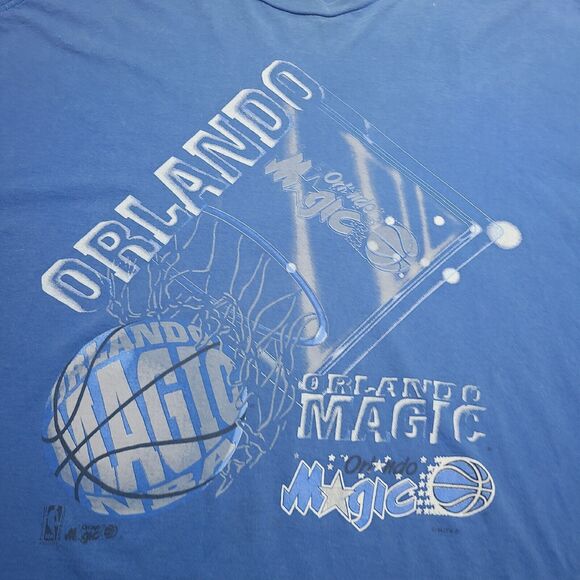 Vintage Orlando Magic NBA Men's T-Shirt Size 4XL Distressed 90's Pure Magic USA - Picture 2 of 11